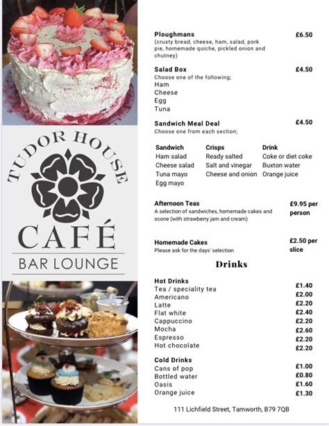 the tudor tamworth|tudor tamworth menu.